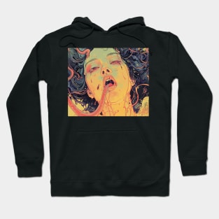 Abstract Trippy Tentacled Lovecraftian Monster Woman Hoodie